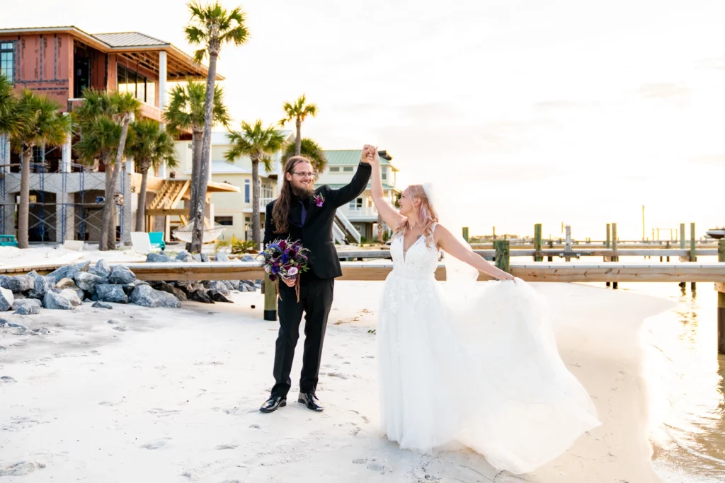 Navarre Beach Wedding Guide: Venues, Permits and Timing 1 Alex and Shawna at the Navarre Beach Wedding House, photographed by KDH Weddings