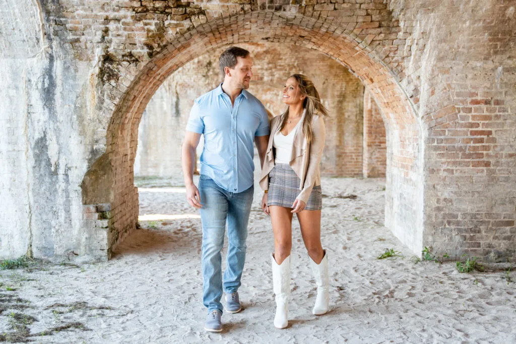 Ryan & Kinsie's Dreamy Engagement Photos at Fort Pickens