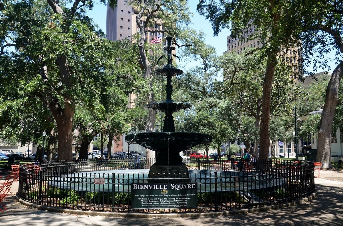 Bienville Square Engagement Photo Location