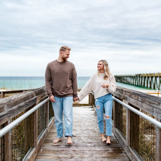 Joe & Tarah's Pensacola Beach Engagement Photo Shoot by KDH Weddings