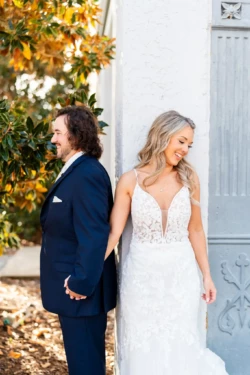 Beautiful Pensacola Wedding at 5eleven Palafox 23 a man and woman in wedding attire Pensacola Wedding Photography - Dakhota & Jesse at 5eleven Palafox