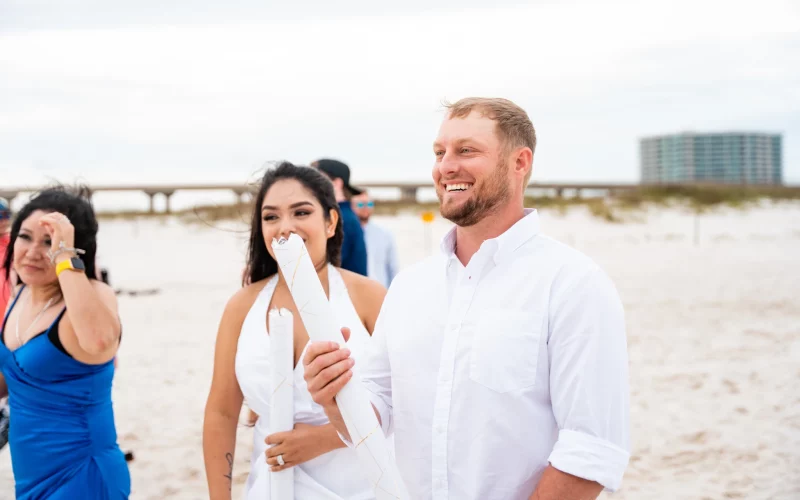 Josh & Azucena's Enchanting Elopement and Gender Reveal - The Pass Orange Beach - KDH Weddings