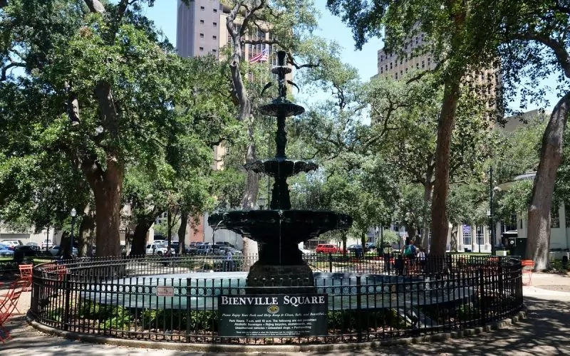 Bienville Square Engagement Photo Location